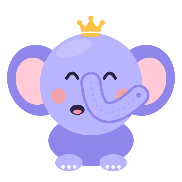 Momo wearing a small crown